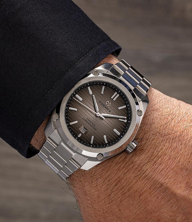 FORMEX 鋒美時 ESSENCE 39mm 自動機械錶 煙燻面鋼鏈 台灣總代理公司貨