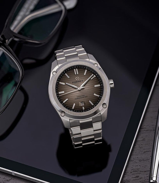 FORMEX 鋒美時 ESSENCE 39mm 自動機械錶 煙燻面鋼鏈 台灣總代理公司貨