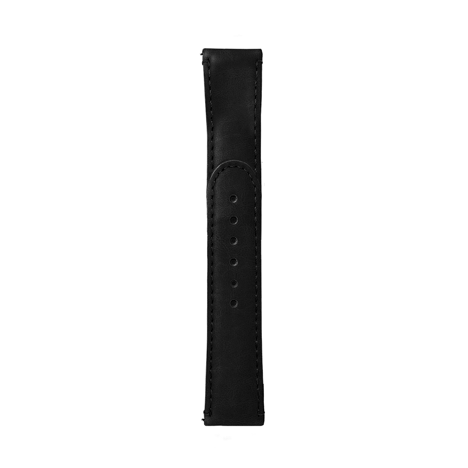STRATOS 黑色 Bolgheri 皮革錶帶 錶耳寬度20mm 含Formex專用錶扣