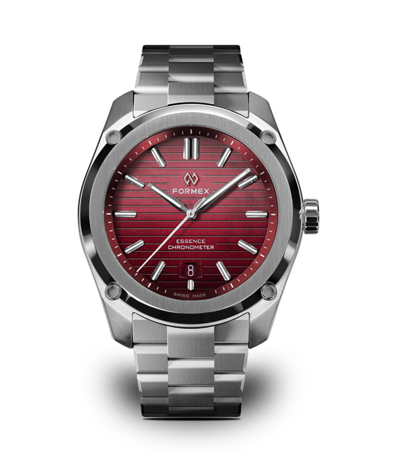 FORMEX 鋒美時ESSENCE 39mm 自動機械錶綠面鋼鏈台灣總代理公司貨– 永豐