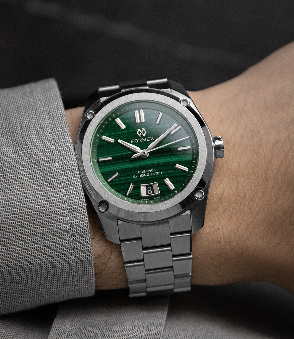 FORMEX 鋒美時 ESSENCE 39mm 自動機械錶 孔雀石鋼鏈 全球每年限量100支 台灣總代理公司貨