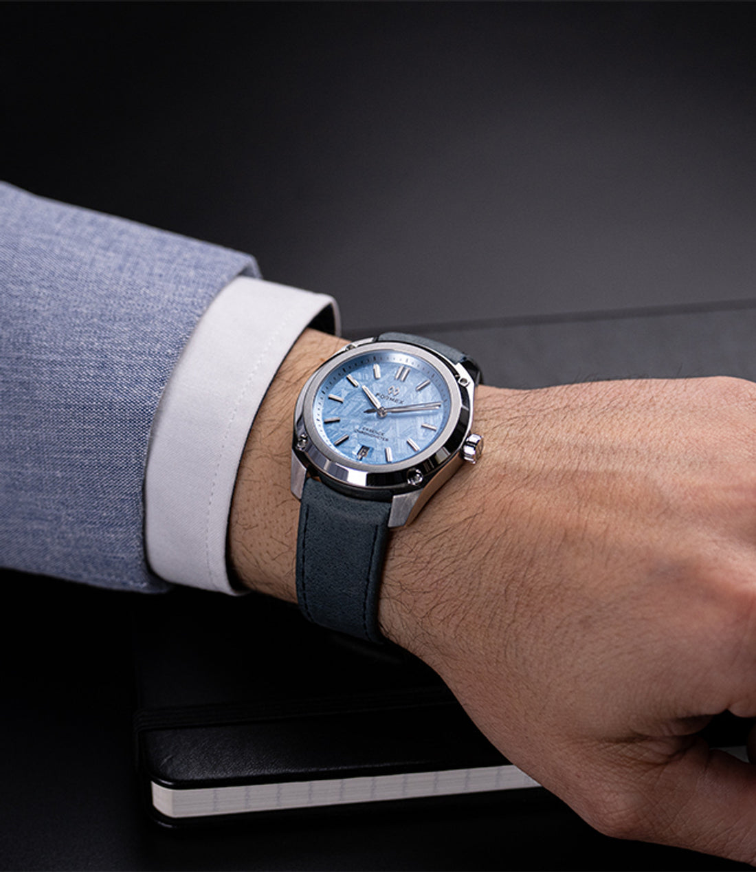 FORMEX 鋒美時 ESSENCE 39mm 自動機械錶 冰藍隕石特別版 台灣總代理公司貨