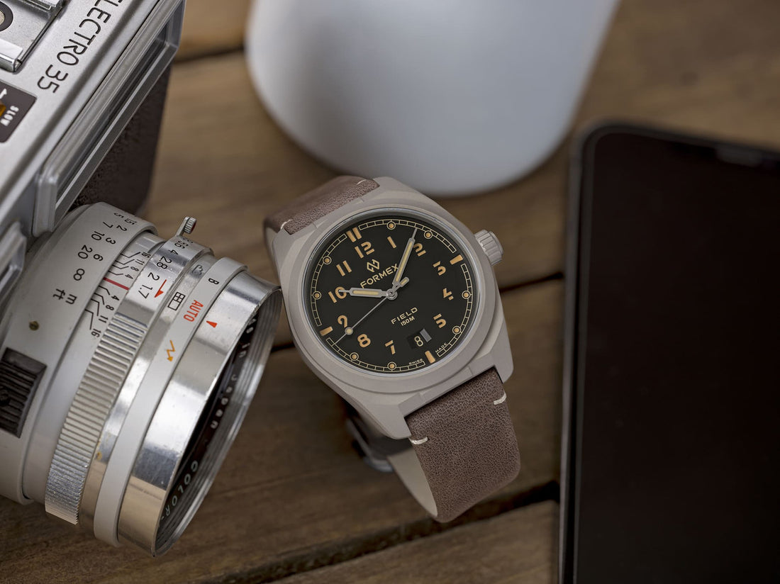 FORMEX 鋒美時 FIELD 40mm 自動機械錶 二級鈦錶殼 木炭灰面 尼龍錶帶 台灣總代理公司貨